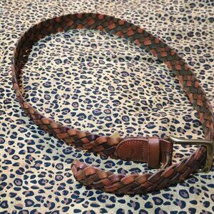 Tommy Bahama leather braided men belt two colors of leather